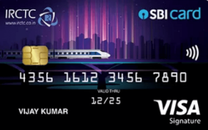 SBI IRCTC credit card (visa)